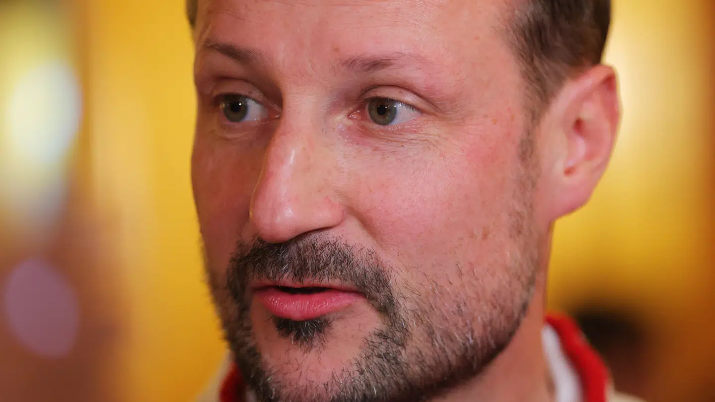 Kronprins Haakon ville ikke forholde sig uddybende til anklagerne mod sin hustru, kronprinsesse Mette-Marit.