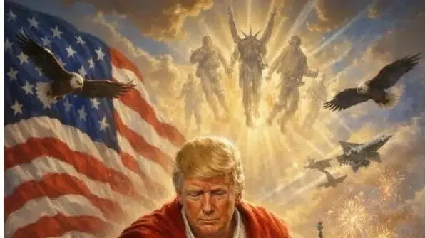 Særlig detalje ved Trumps vilde Jesus-billede vækker undren: 'Hvad pokker er det?'