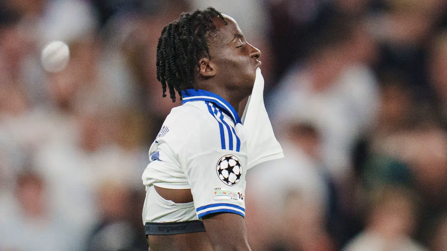 FCKs Yoram Zague efter UEFA Champions League-kampen mellem FC København og Bayer 04 Leverkusen i Parken i København torsdag den 18. september 2025.