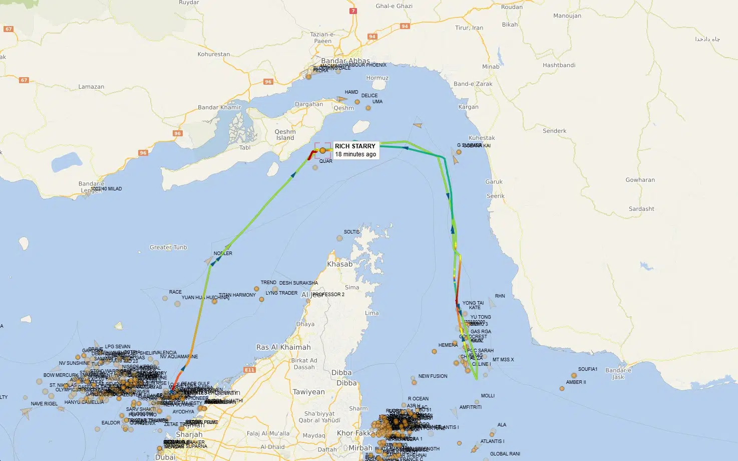 Olietanker med mystisk rute gennem Hormuzstrædet: Er det forklaringen?