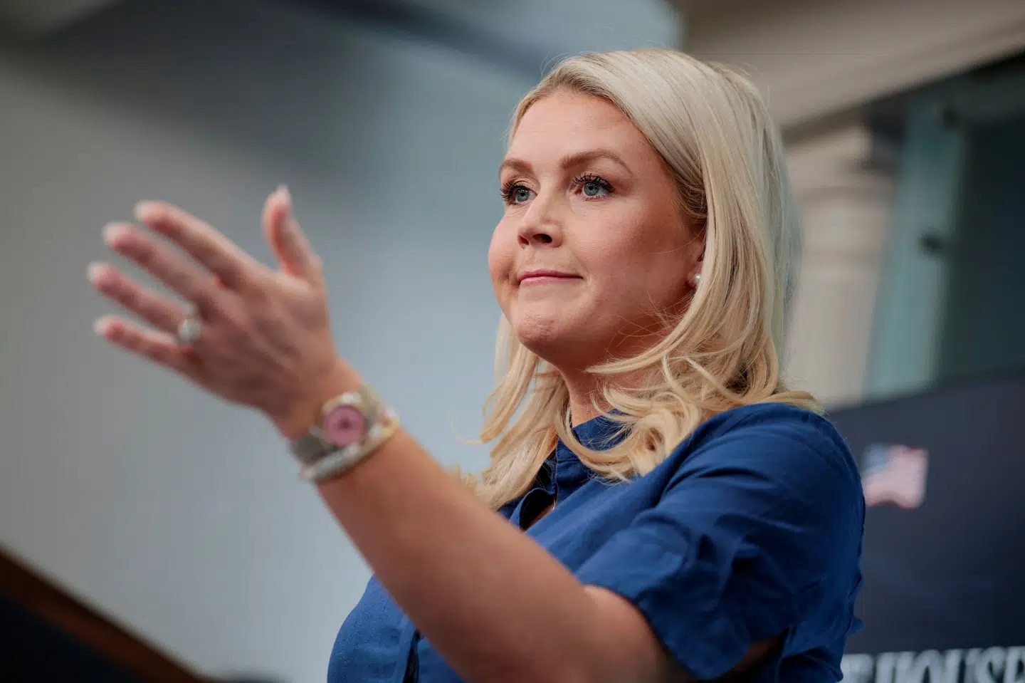 Talsperson for Det Hvide Hus, Karoline Leavitt, fortæller onsdag, at drøftelser om nye forhandlinger er i gang. (Arkivfoto).