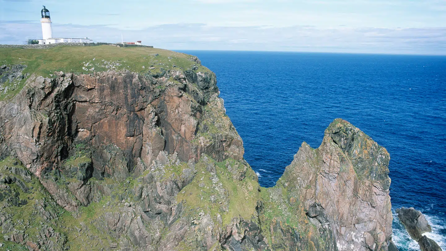 Ultraløbet starter ved Cape Wrath i Sutherland, som ses på billedet.