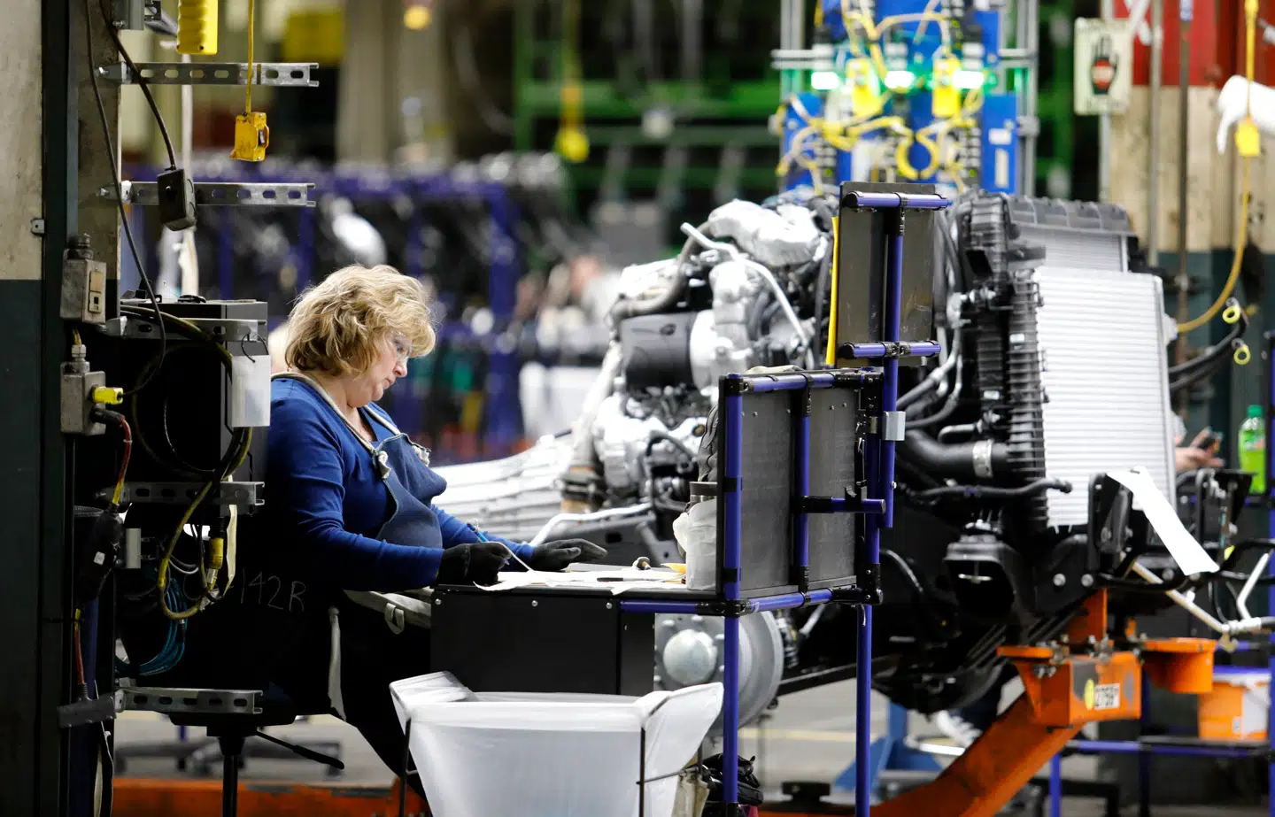 Produktionsbåndet hos General Motors' fabrik i Flint i Michigan.