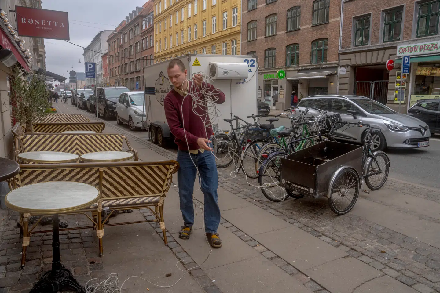 Ruben Jolander er ejer af pizzeriaet og cafeen Rosetta på Nordre Frihavnsgade og formand for Handelsforeningen Østerbro med 107 medlemmer.