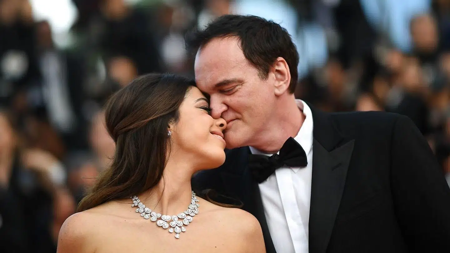 Quentin Tarantino med sin kone, Daniella Pick.