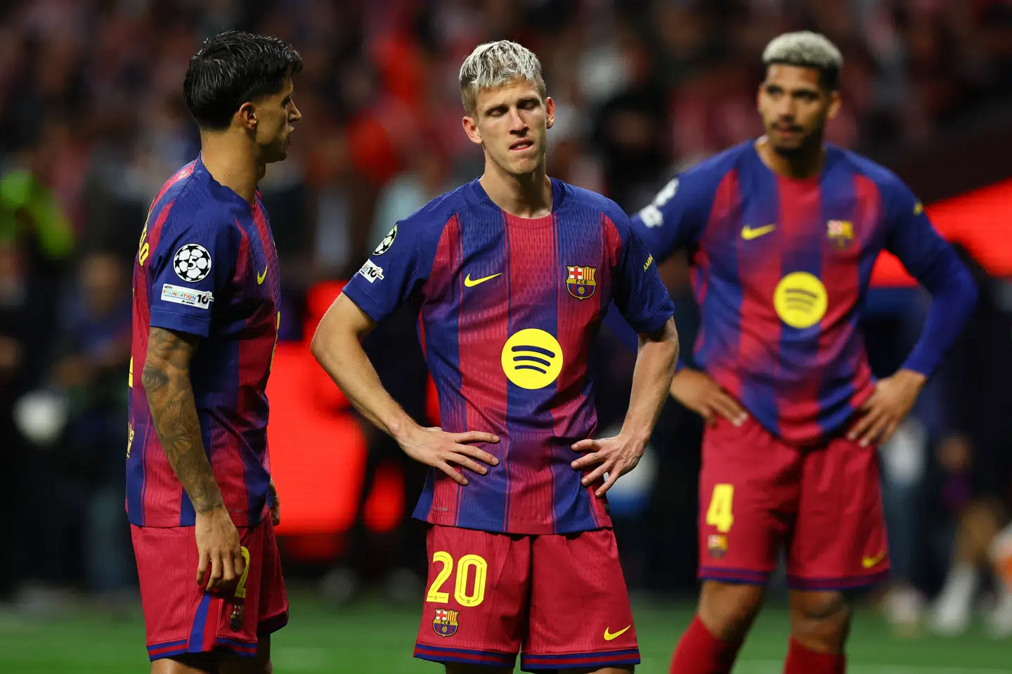 Barcelonas spillere er skuffede efter nederlaget til Altético Madrid i kvartfinalen i Champions League. Klubben føler sig snydt og har indsendt en klage til Uefa. (Arkivfoto).