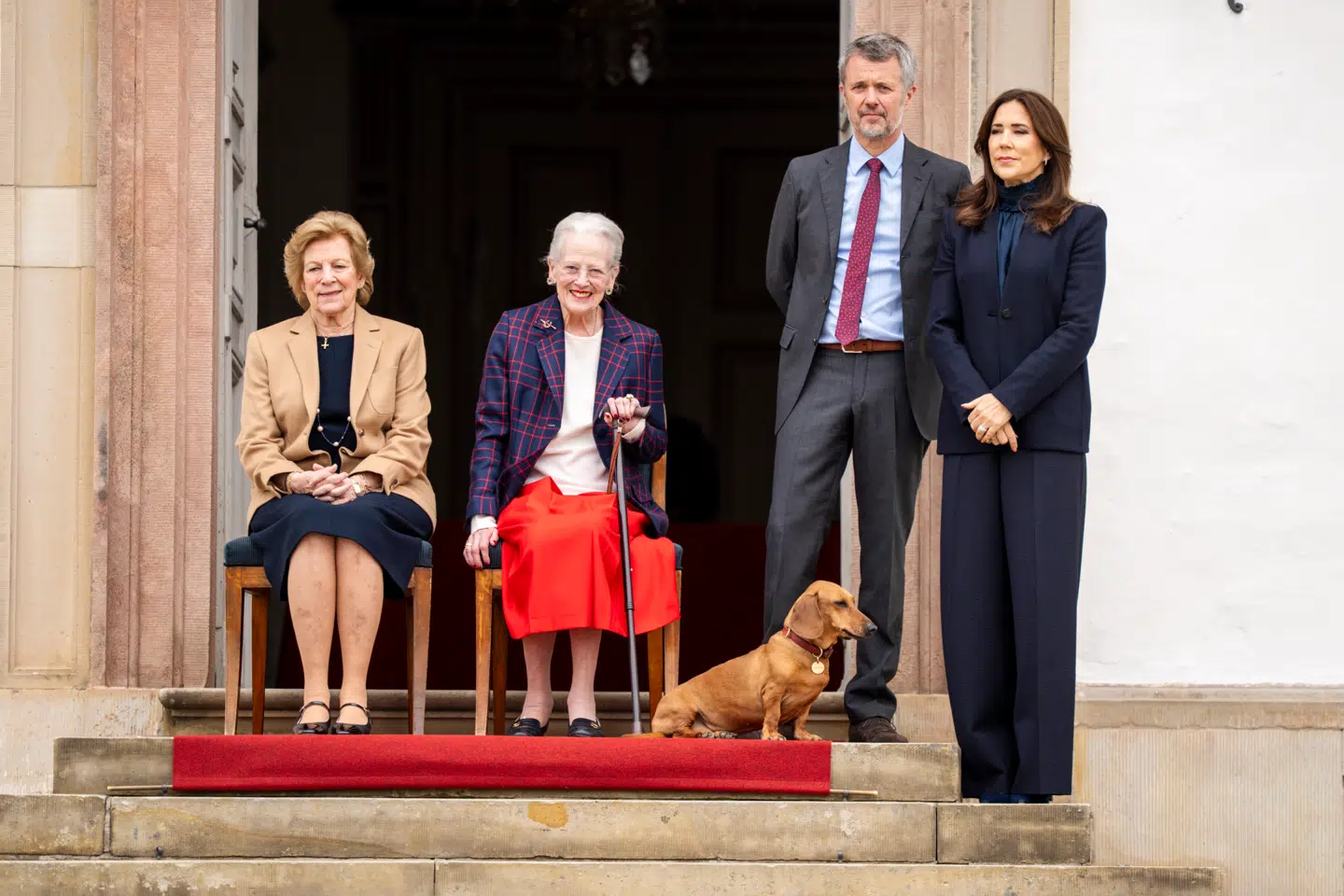 Dronning Margrethes tro følgesvend, gravhunden Tilia, er efterhånden blevet 12 år og er vant til at deltage i royale begivenheder.