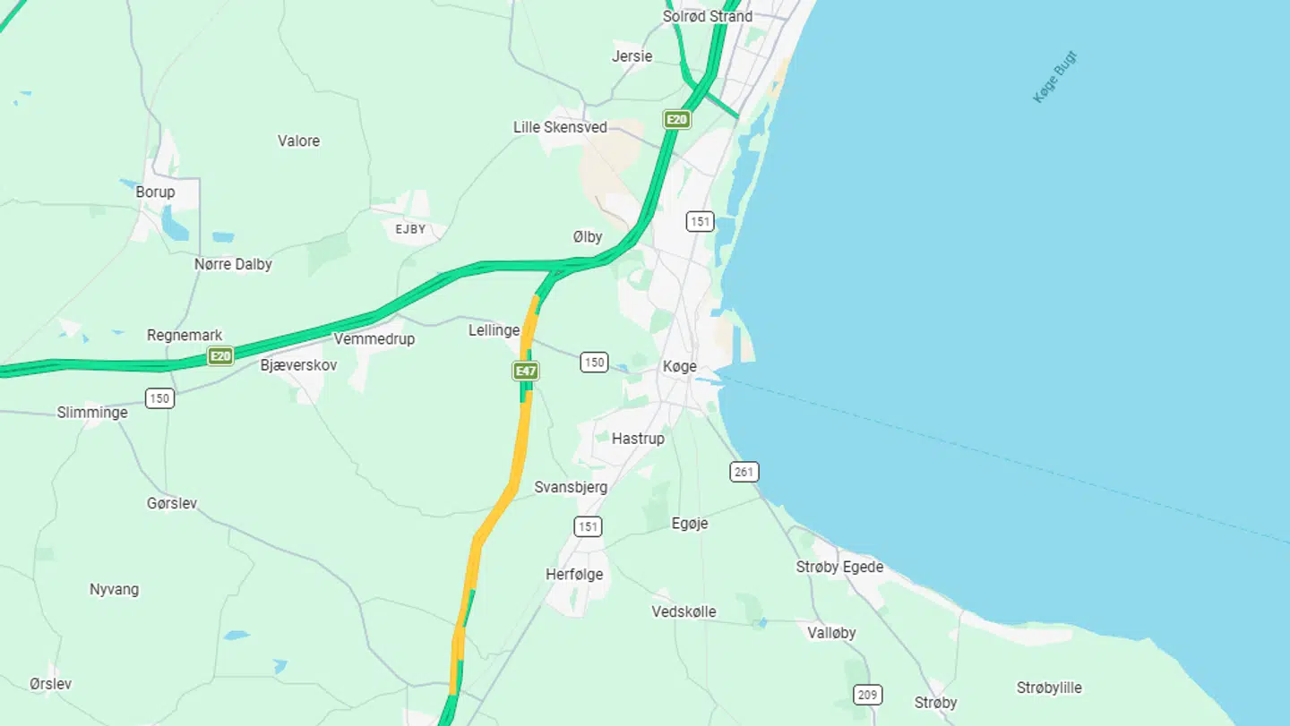 Motorvejsuheld skaber problemer for morgentrafikken.