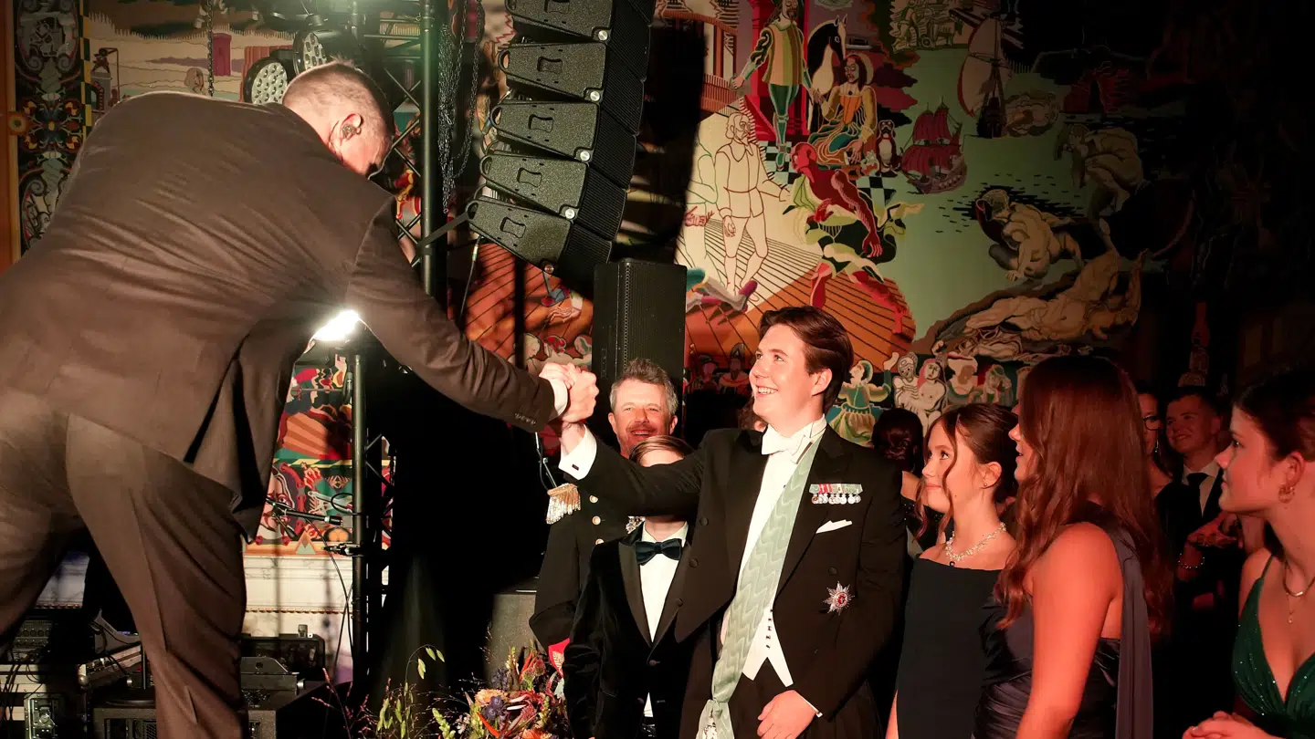 Benjamin Hav optrådte ved kronprins Christians 18 års fødselsdag i 2023. Foto: Kongehuset