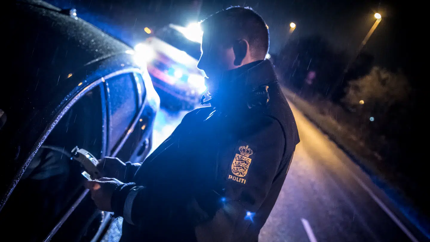 En politijagt fandt sted natten til lørdag.