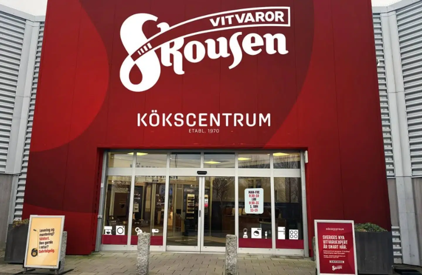 Her ses en visualisering af, hvordan Skousen forventer, at butikkerne kommer til at se ud i Sverige.