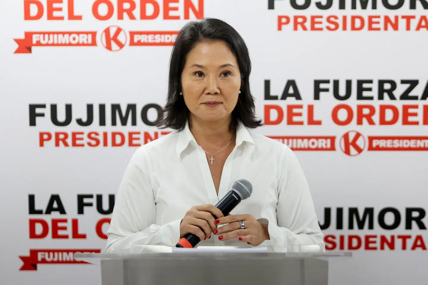 Præsidentkandidat Keiko Fujimori har ifølge foreløbigt valgresultat lagt sig i spidsen i første valgrunde af præsidentvalg i Peru. Der er ekstremt tæt løb om andenpladsen, der også går videre til anden valgrunde. (Arkivfoto).