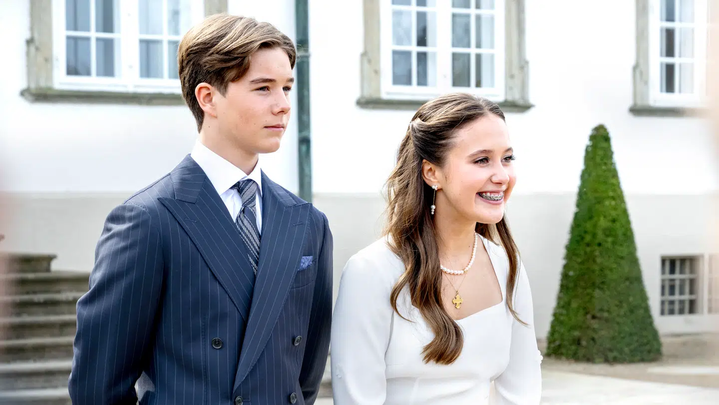 Prins Vincent og prinsesse Josephine blev lørdag konfirmeret.