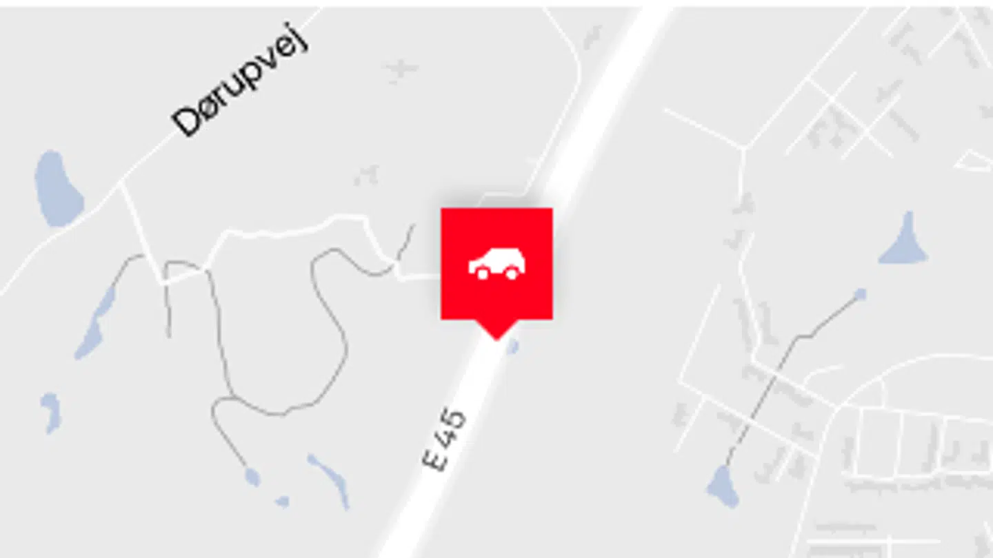 Her holder lastbilerne.