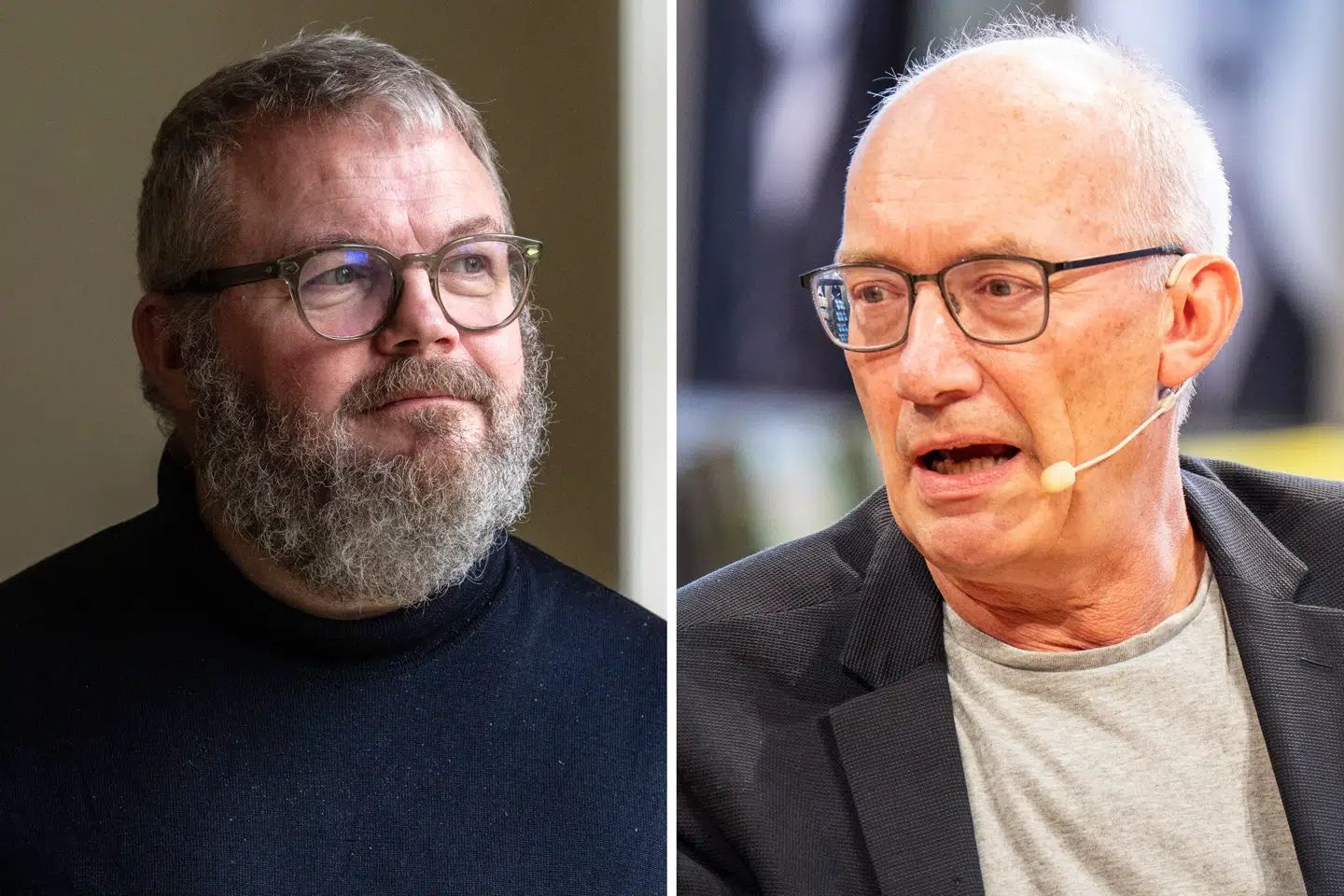 Det er de ikke enige om: Kristian Ditlev Jensen og Niels Krause-Kjær deler ikke mening om, hvorvidt højreorienterede kunstnere bliver undertrykt af kulturlivet.