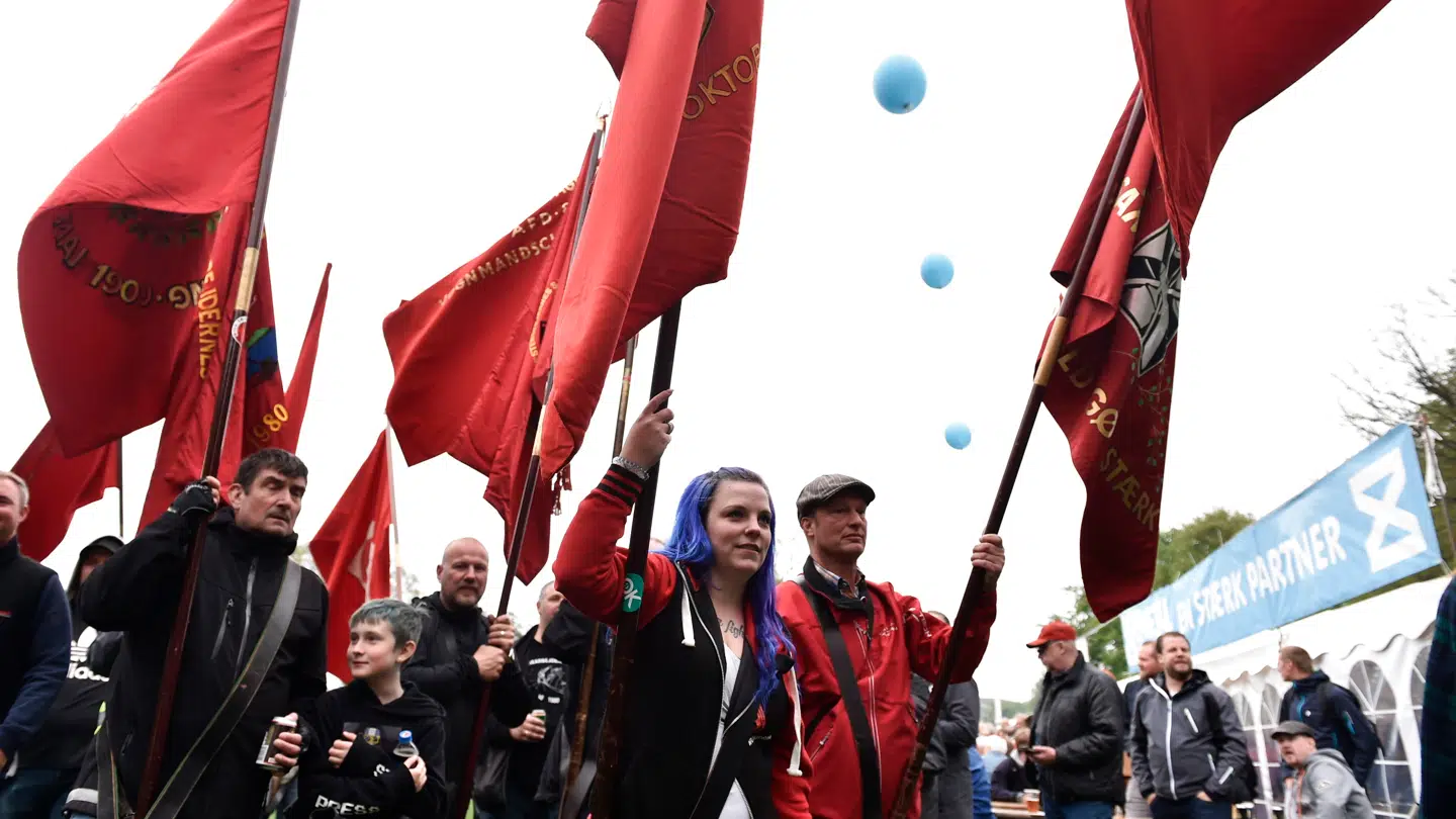 I Norge pønser ungdomspolitikere på at fjerne fredagen 1. Maj. Her et billede fra festlighederne herhjemme i Fælledparken i København.
