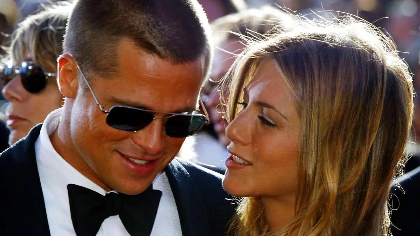 Brad Pitt og Jennifer Aniston tilbage i september 2004, hvor de endnu var mand og kone.