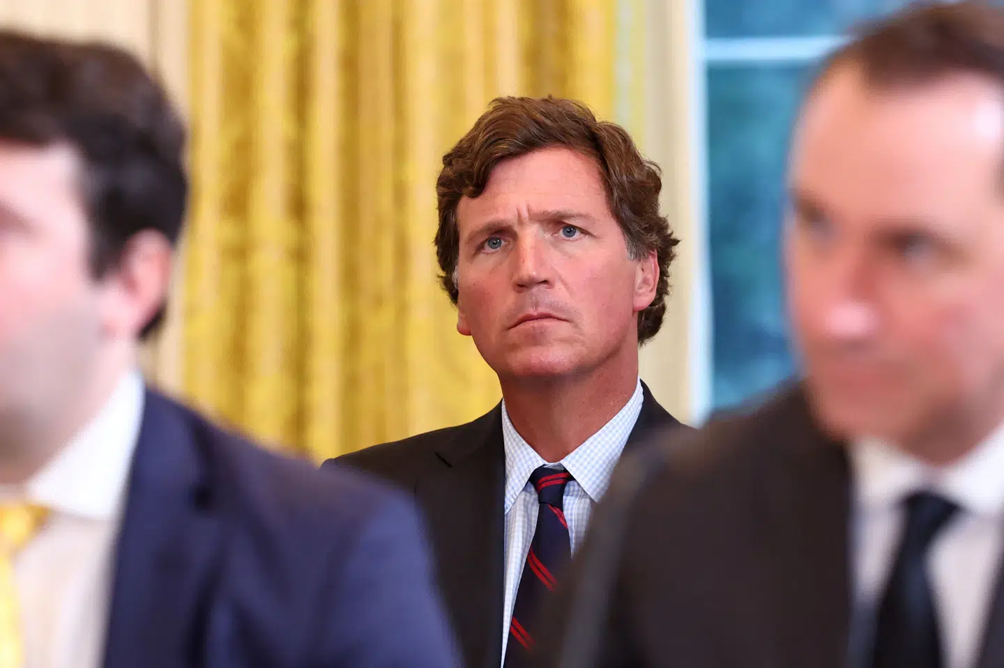 Tucker Carlson er raget uklar med Donald Trump, blandt andet på grund af krigen i Iran. (Arkivfoto).