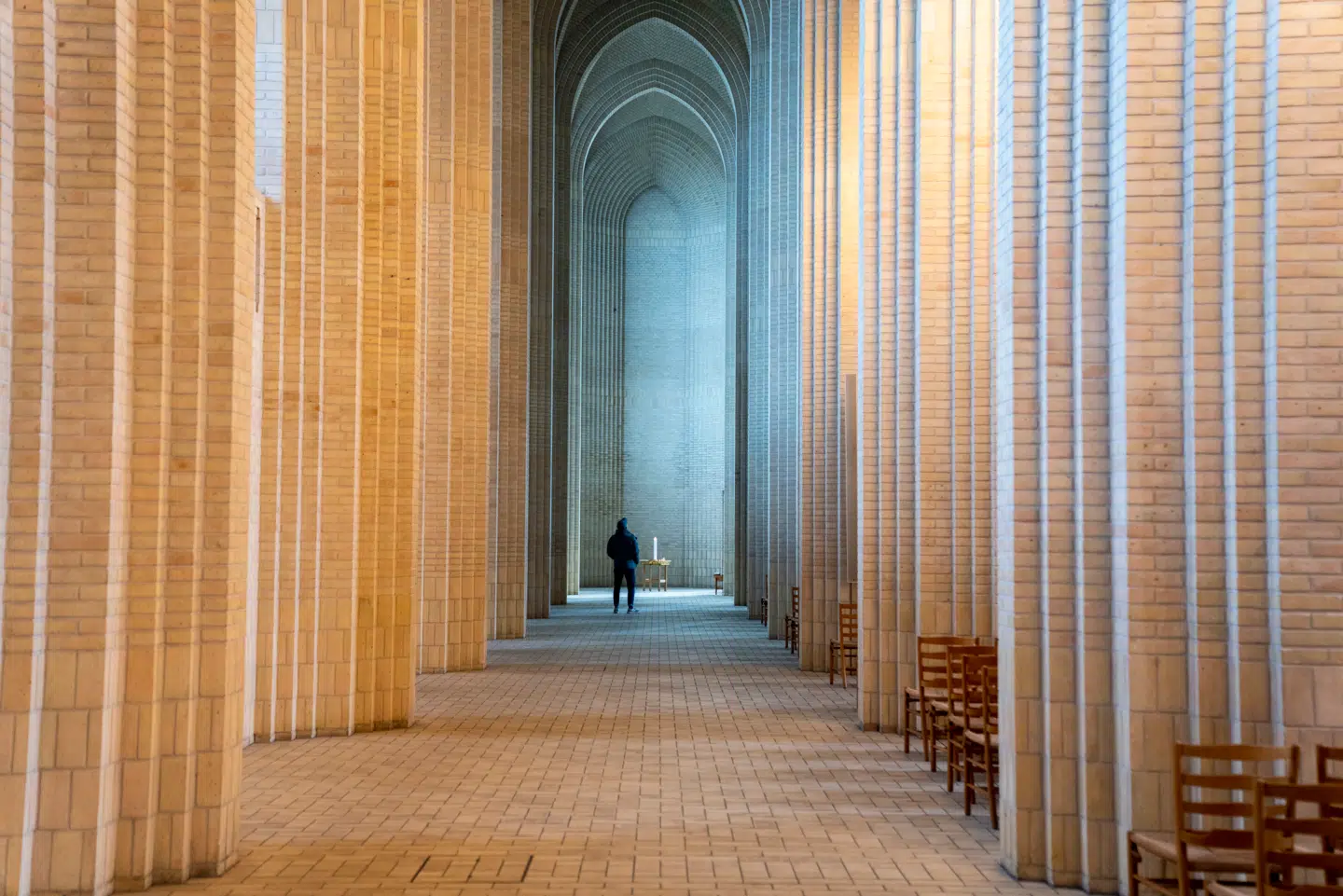 Grundtvigs Kirke på Bispebjerg i København, onsdag den 5. april 2023.. (Foto: Ida Marie Odgaard/Ritzau Scanpix)