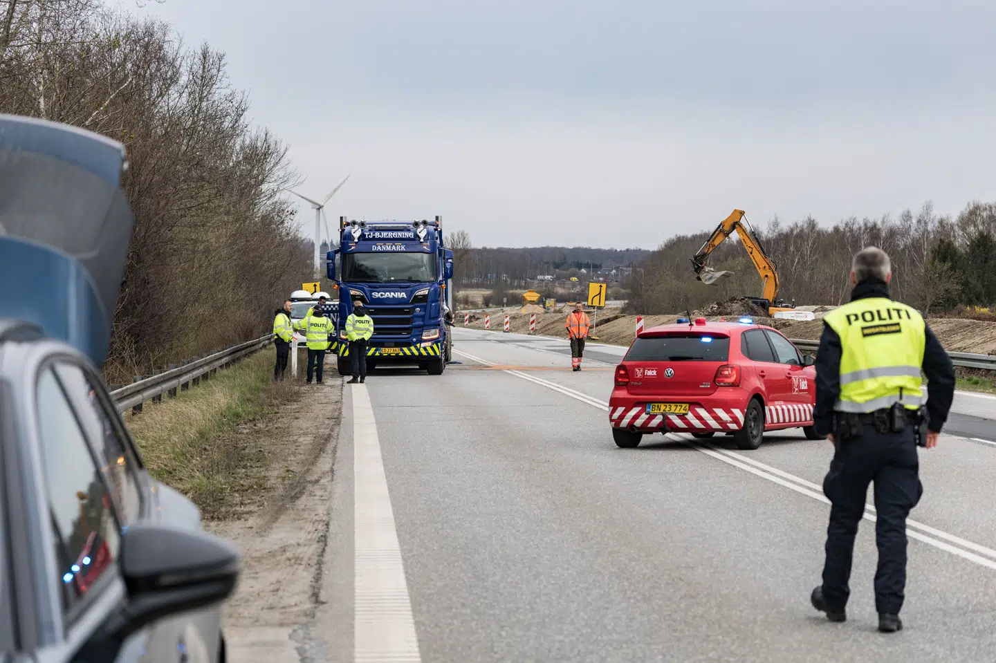 Så sent som tirsdag 14. april kom to mænd til skade i en ulykke på motorvejsforlængelsen, men de er uden for livsfare. (Arkivfoto).