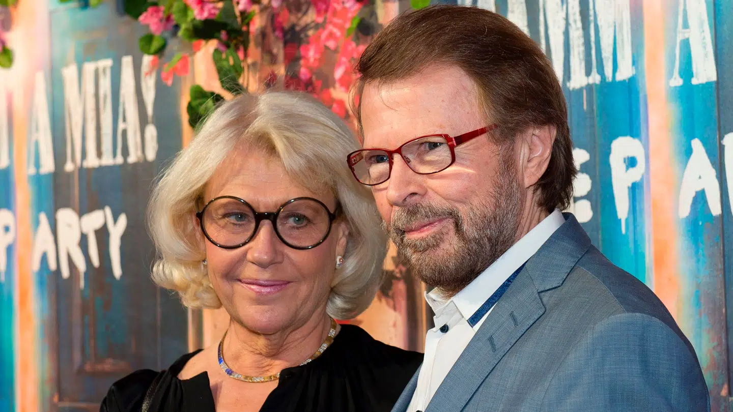 Björn Ulvaeus med eks-konen Lena, som døde i januar. Parret var gift i 41 år.