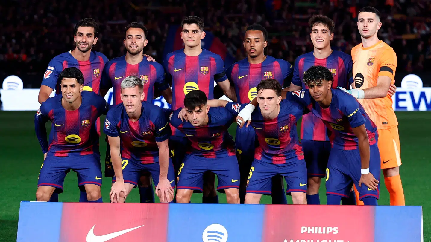 Barcelona-spillerne måtte stoppe op.