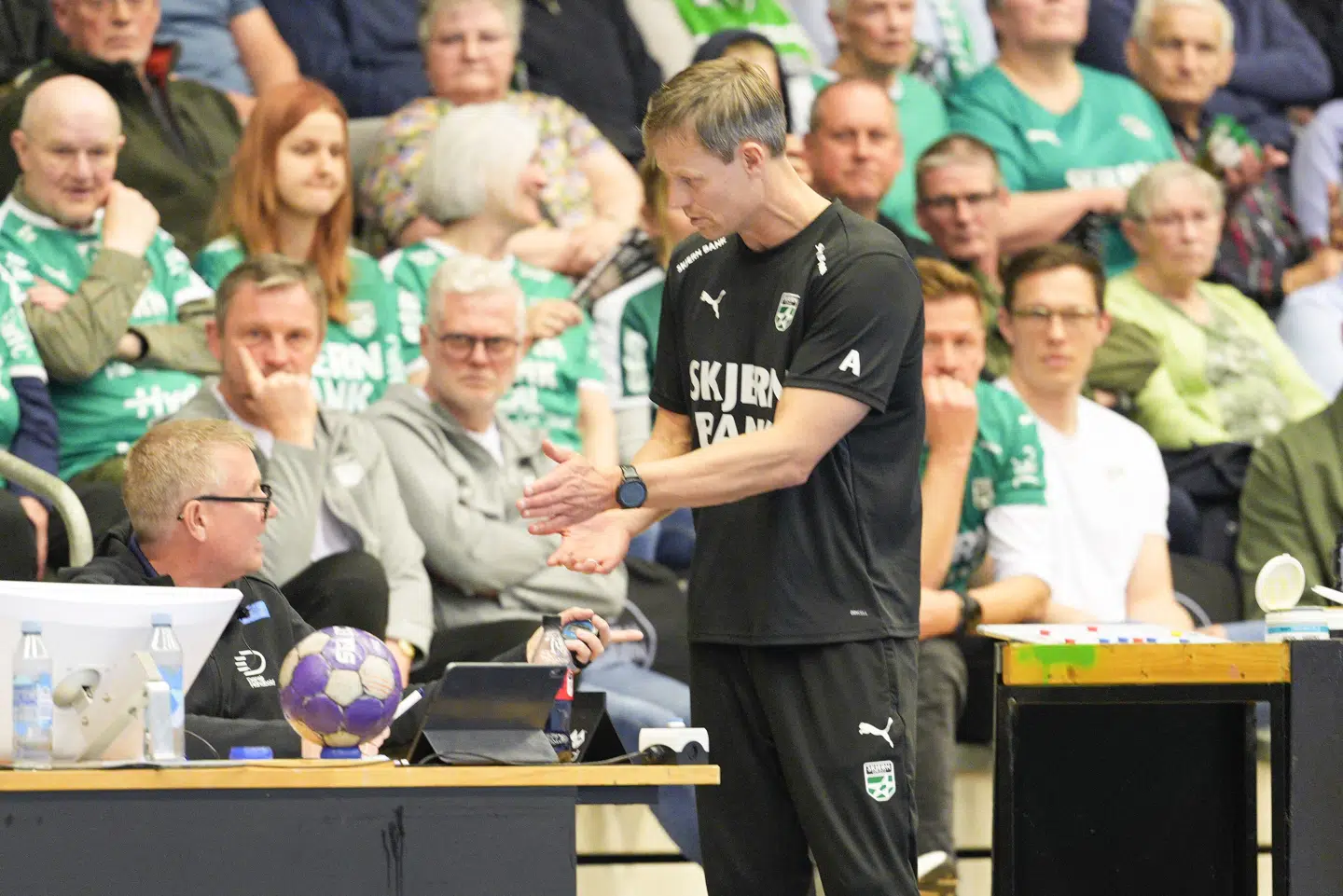 Kasper Søndergaard, der lige nu er midlertidig træner i Skjern, bliver ny cheftræner for Sønderjyskes håndboldherrer til sommer. (Arkivfoto).