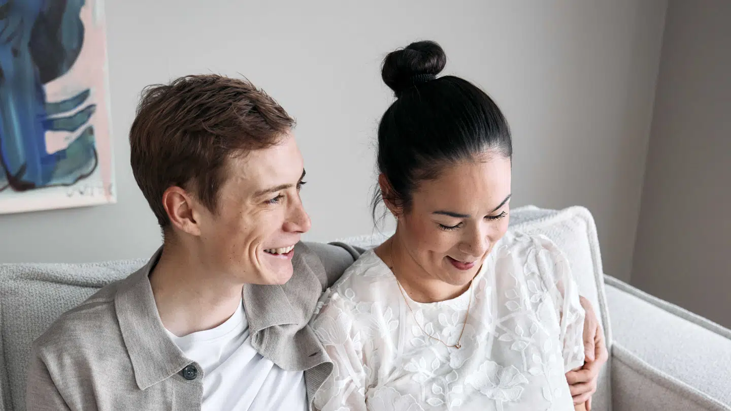 Jonas Vingegaard og hustru Trine Marie Vingegaard Hansen.