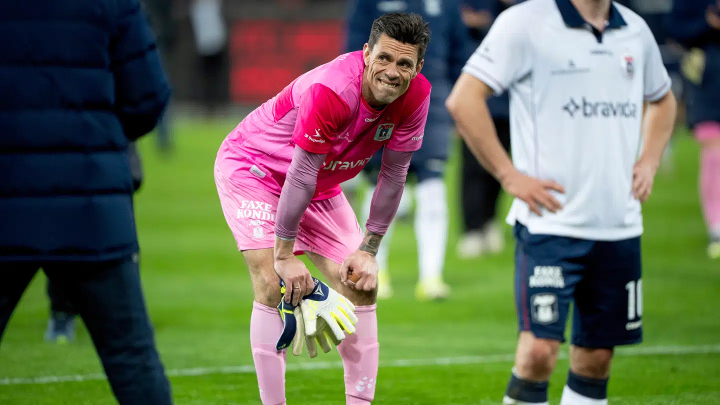 AGF tabte mandag 2-1 til FC Midtjylland, og Jesper Hansen drop faldt ved midtjydernes reducering til 1-1.