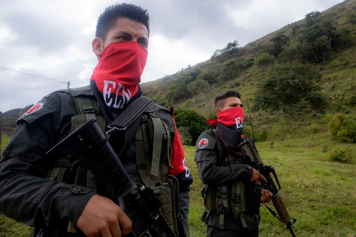 ELN-medlemmer patruljerer i Catatumbo, Colombia.