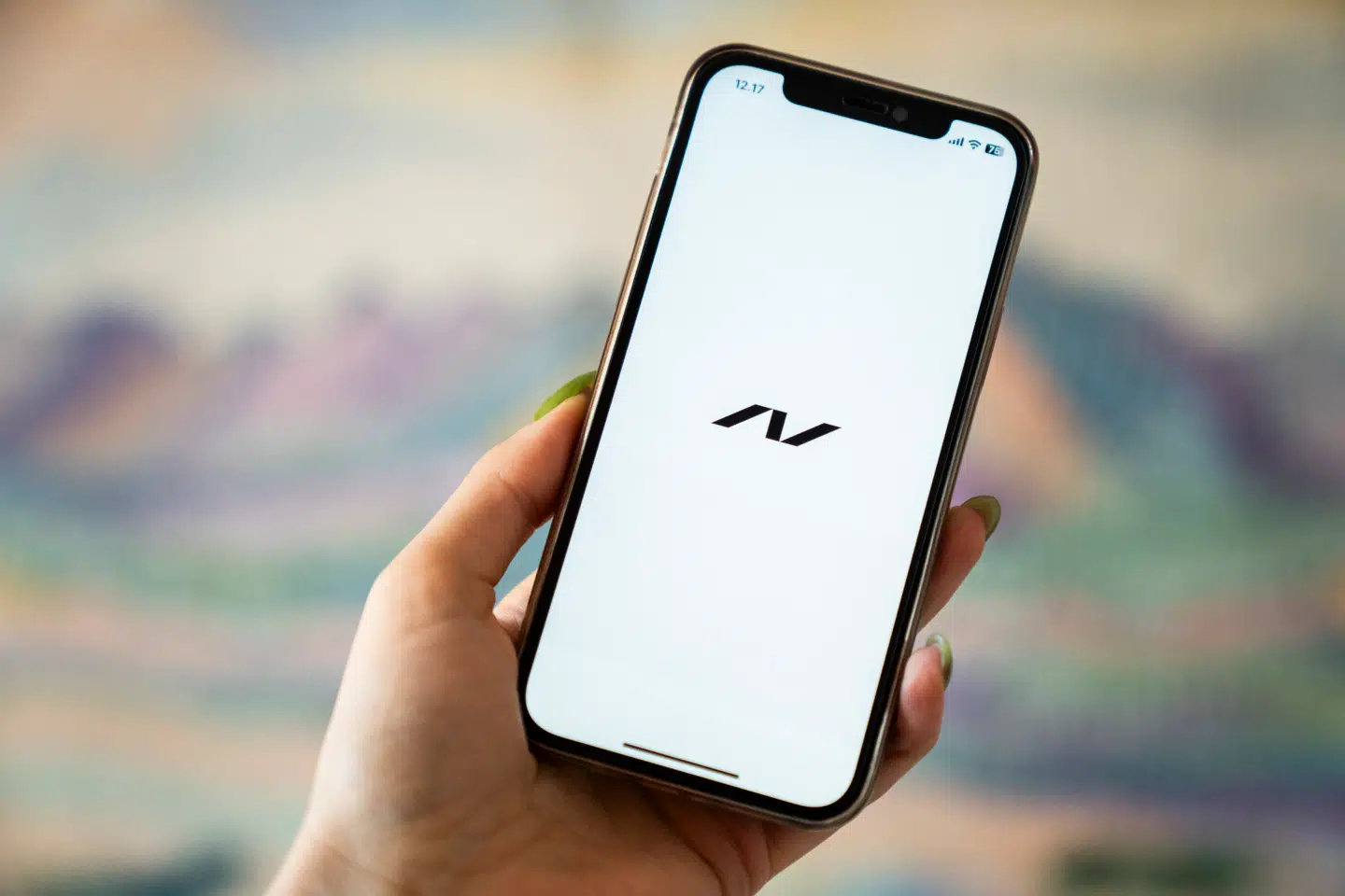 App fra investeringsportalen Nordnet på mobiltelefon.