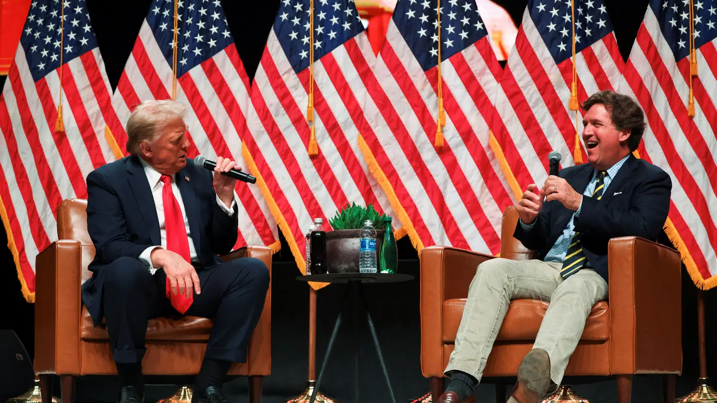 Donald Trump og Tucker Carlson tilbage i 2024, da stemningen mellem dem fortsat var god.