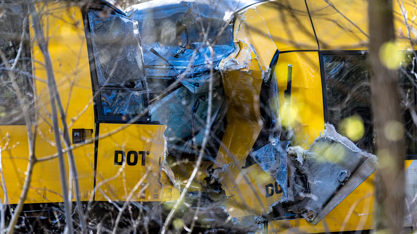 Mellem Hillerød og Kagerup ved Isterødvejen kolliderede de to tog.