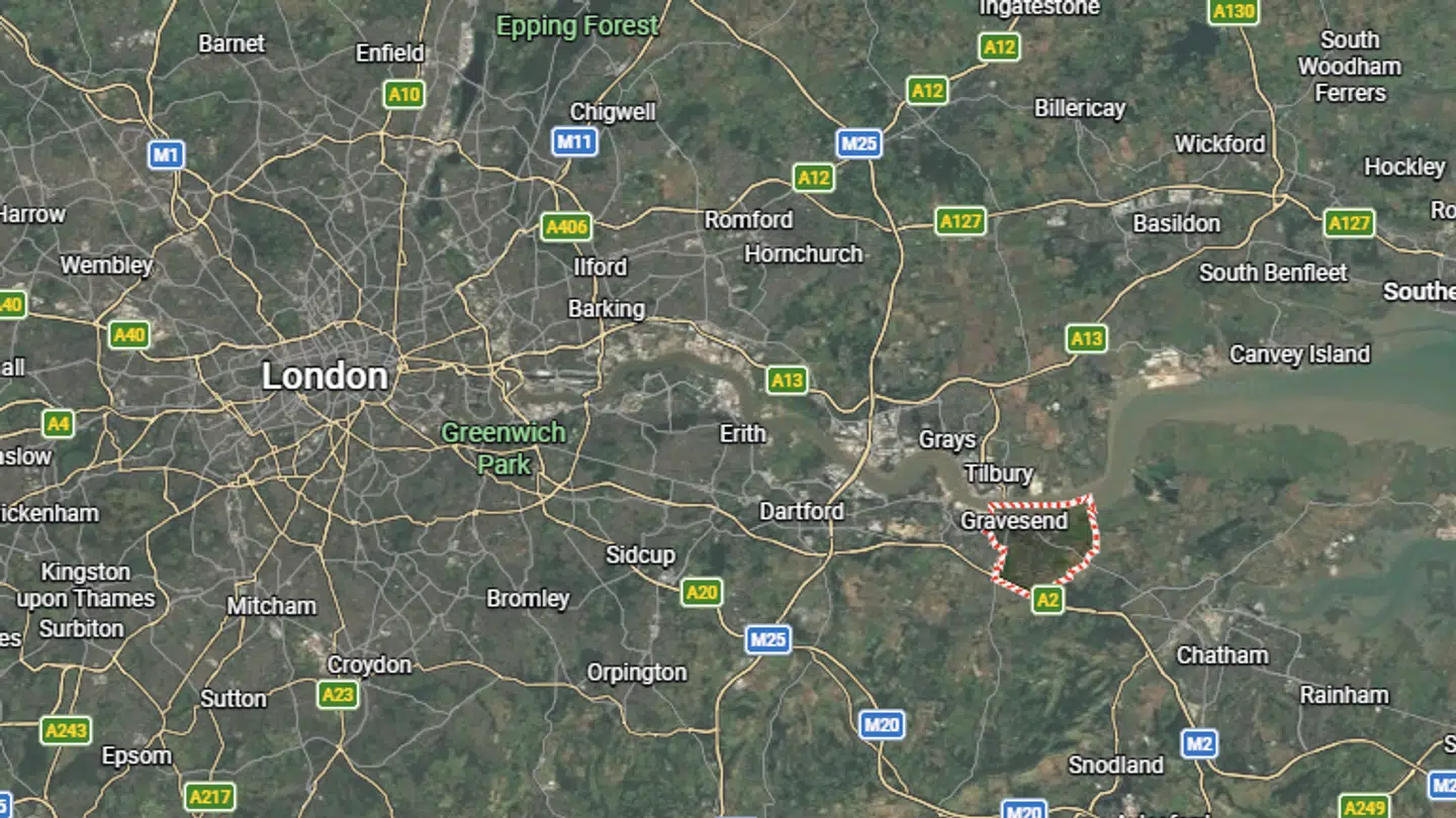 Voldtægten fandt sted i den engelske by Gravesend øst for London.