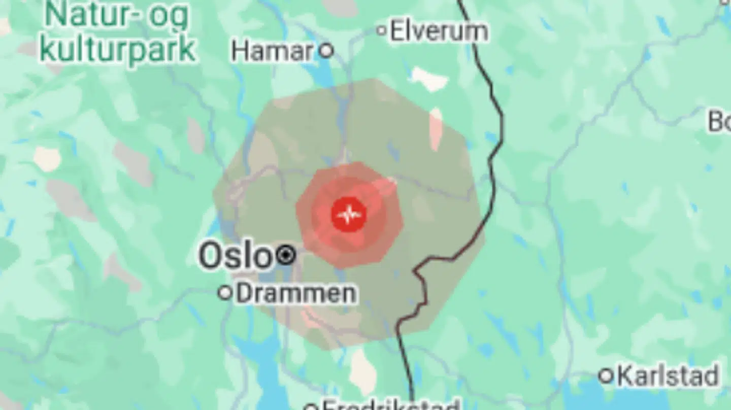 jordskælv rammer Norge.