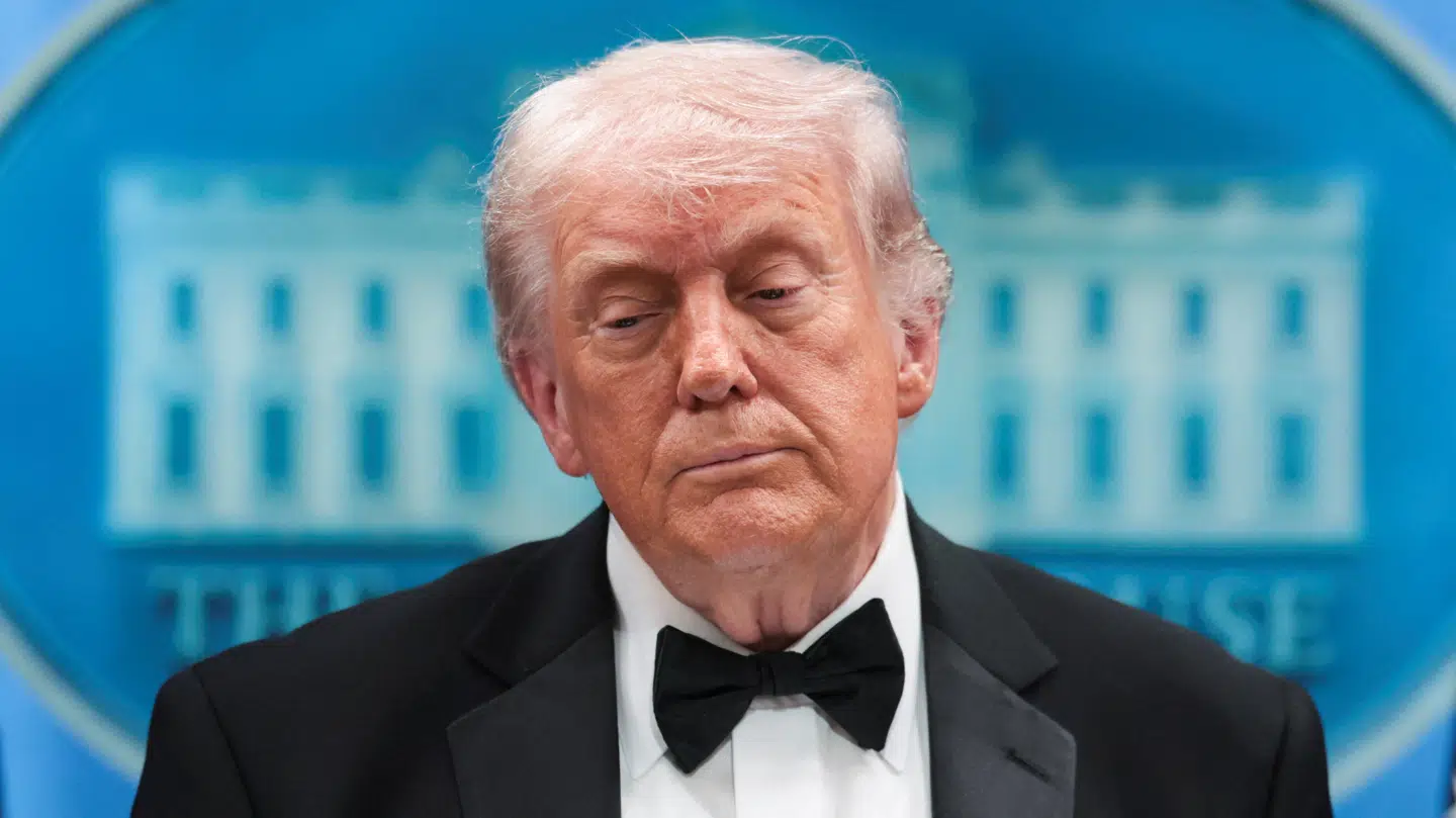 Her ses USAs præsident, Donald Trum under pressemødet natten til søndag dansk tid.