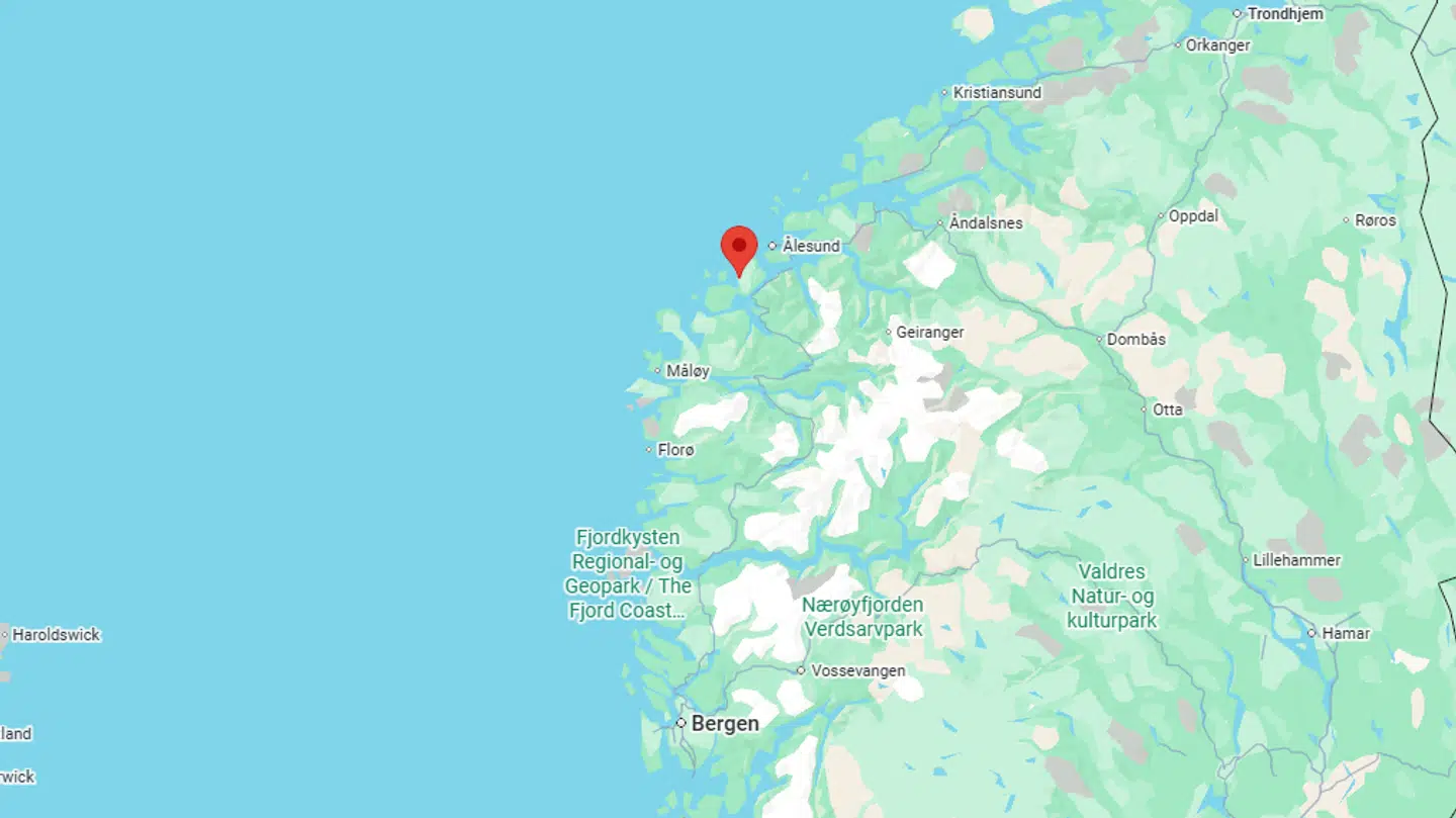 Det er her i Ulstein, ulykken fandt sted.