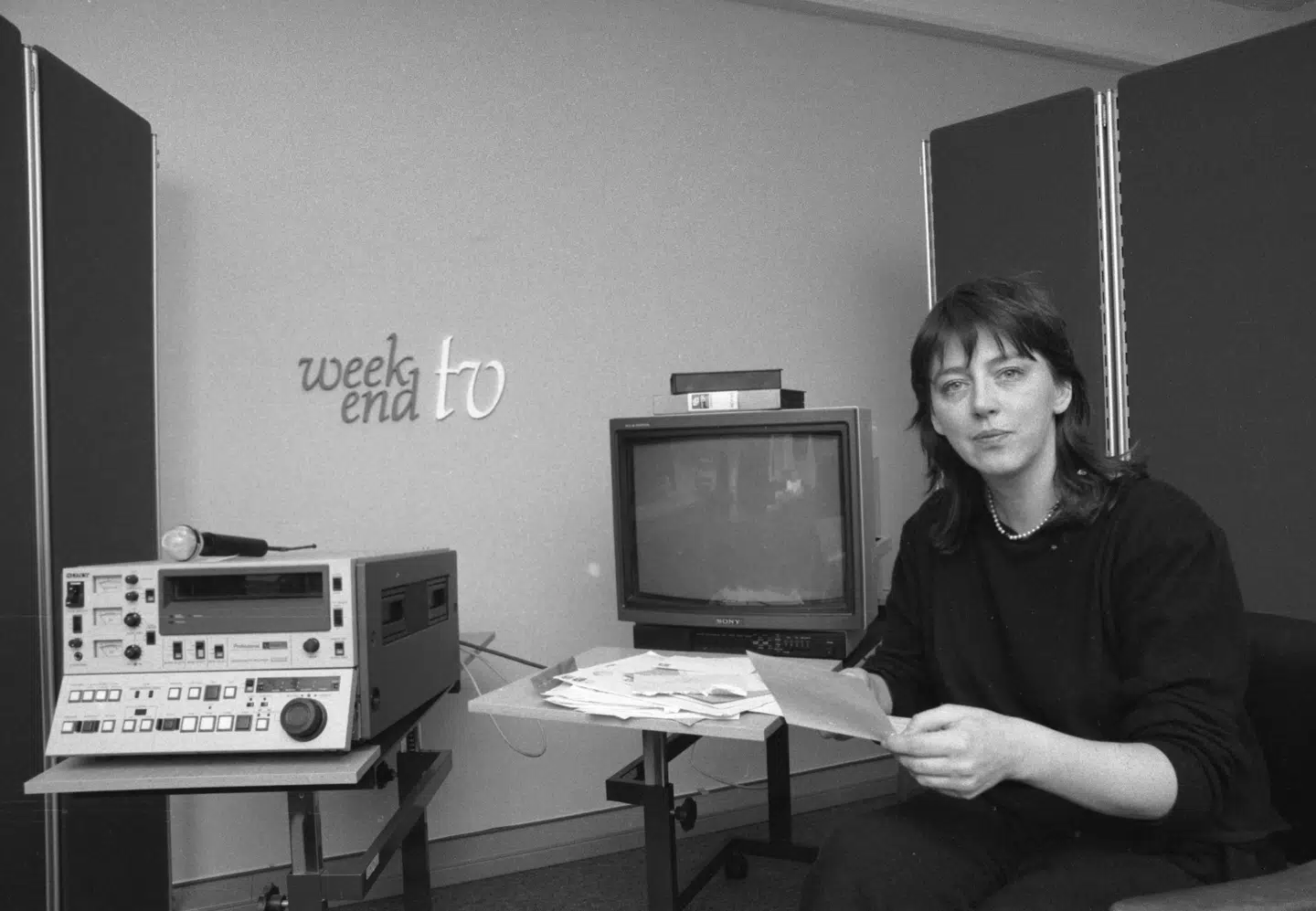 Mette Fugl på DR i 1980erne.