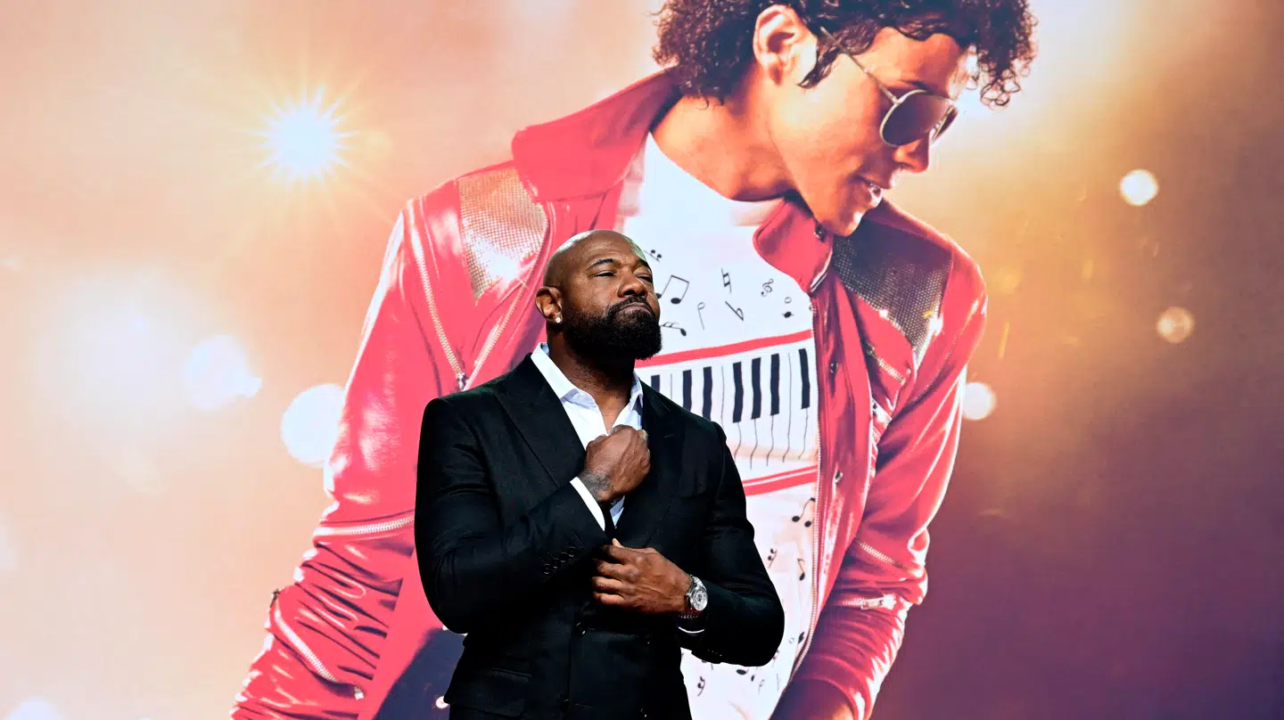 Her ses instruktør Antoine Fuqua til premieren på Michael'.