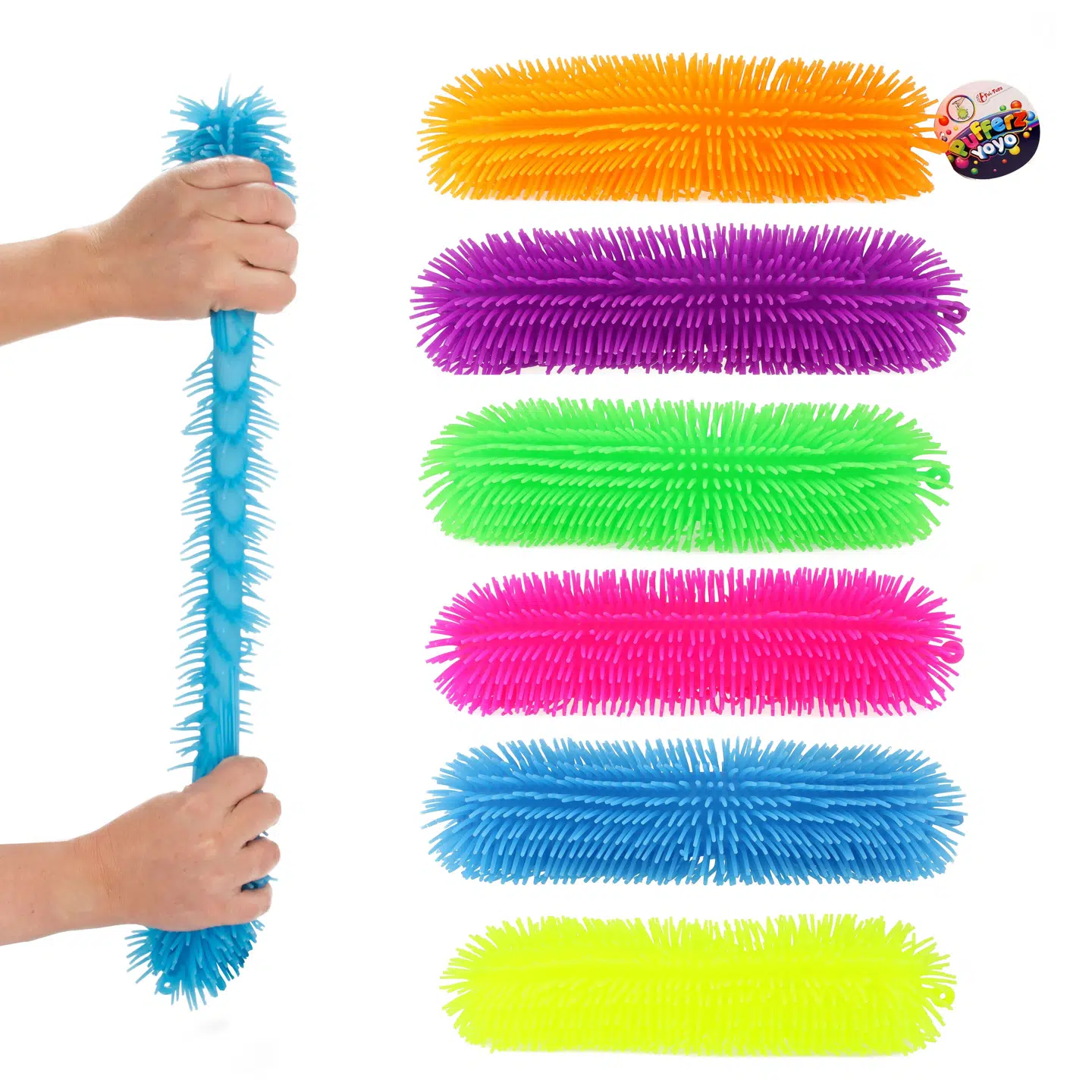 Flere typer fidgetlegetøj tilbagekaldes, fordi de kan indeholde asbest. Blandt andet er det disse Pufferz YoYo med modelnummer 35886Z fra den hollandske producent Toi-Toyz.