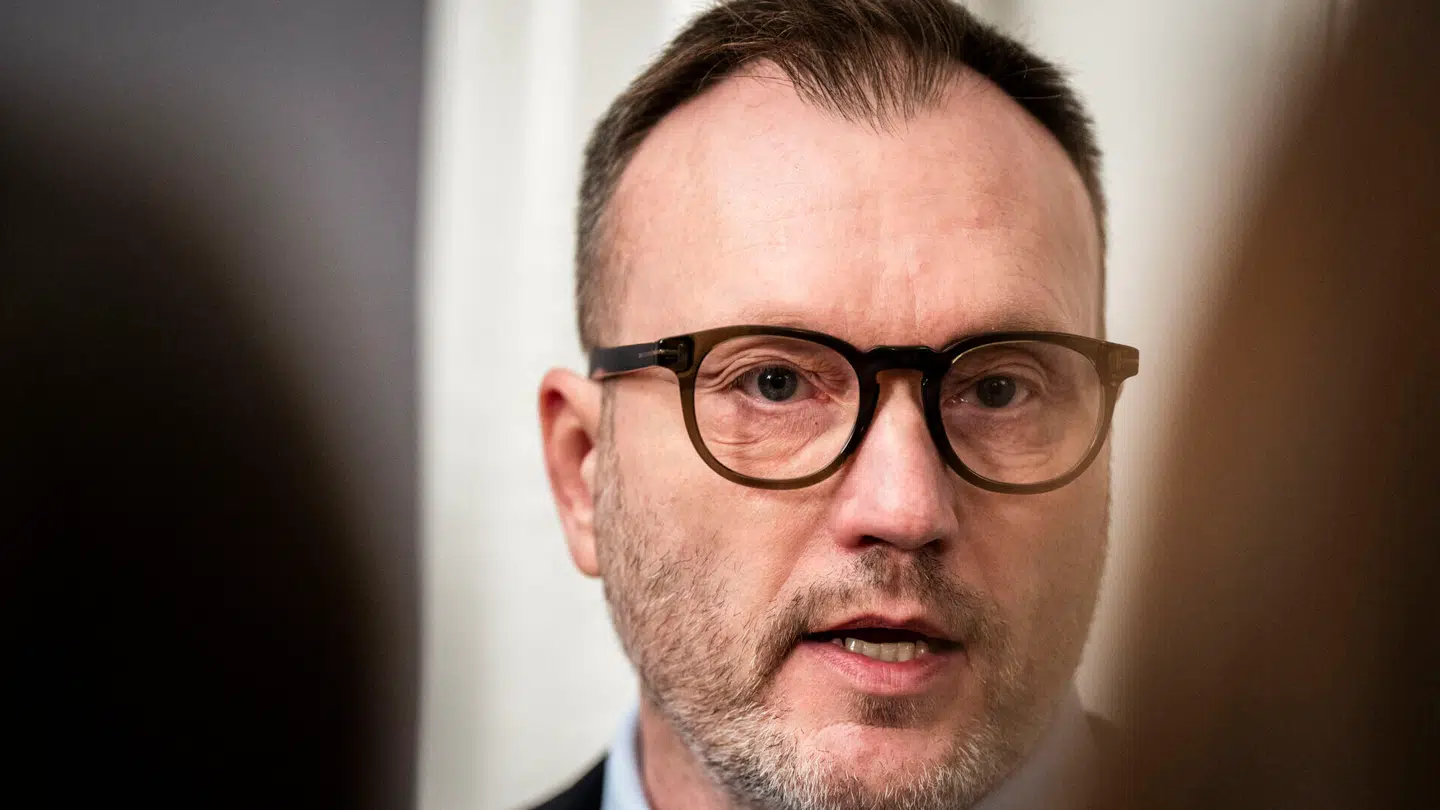 Formand for Borgernes Parti Lars Boje Mathiesen svarer på spørgsmål fra pressen på hans kontor på Christiansborg mandag den 30. marts 2026.