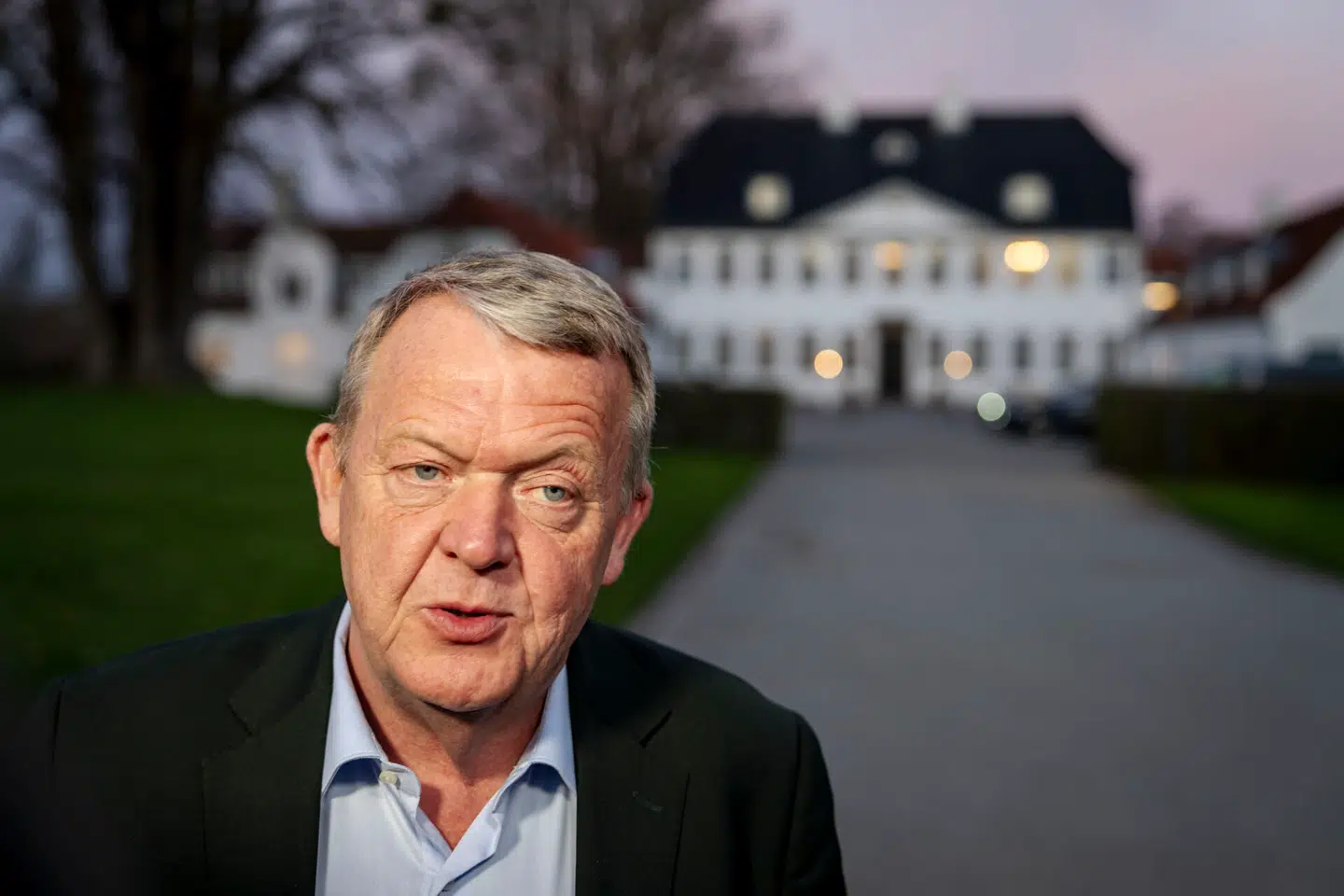 Moderaternes formand, Lars Løkke Rasmussen, efter regeringsforhandlinger på Marienborg i Kongens Lyngby, onsdag den 22. april 2026.