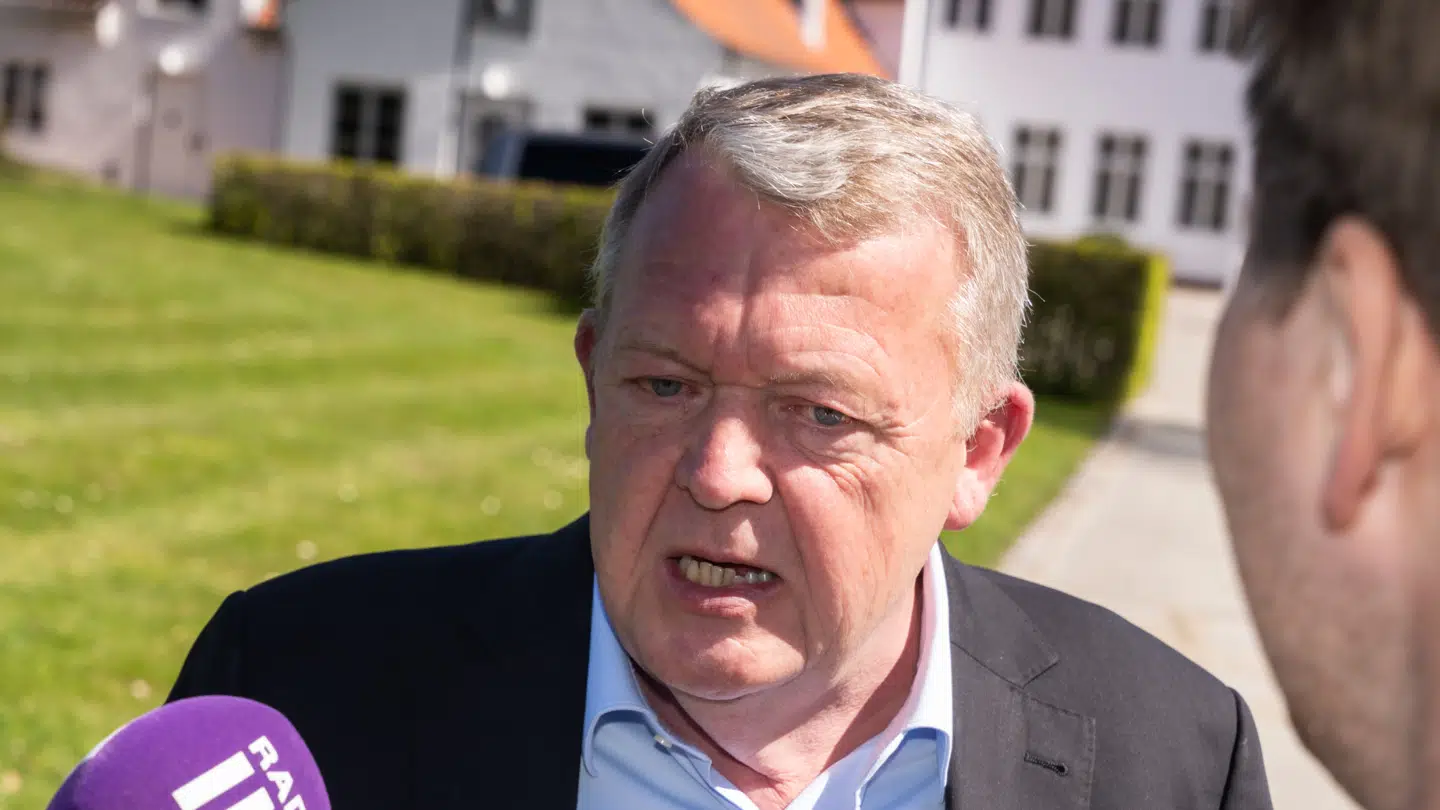 Udenrigsminister Lars Løkke Rasmussen (M), der ankom til Marienborg tidligere i dag.
