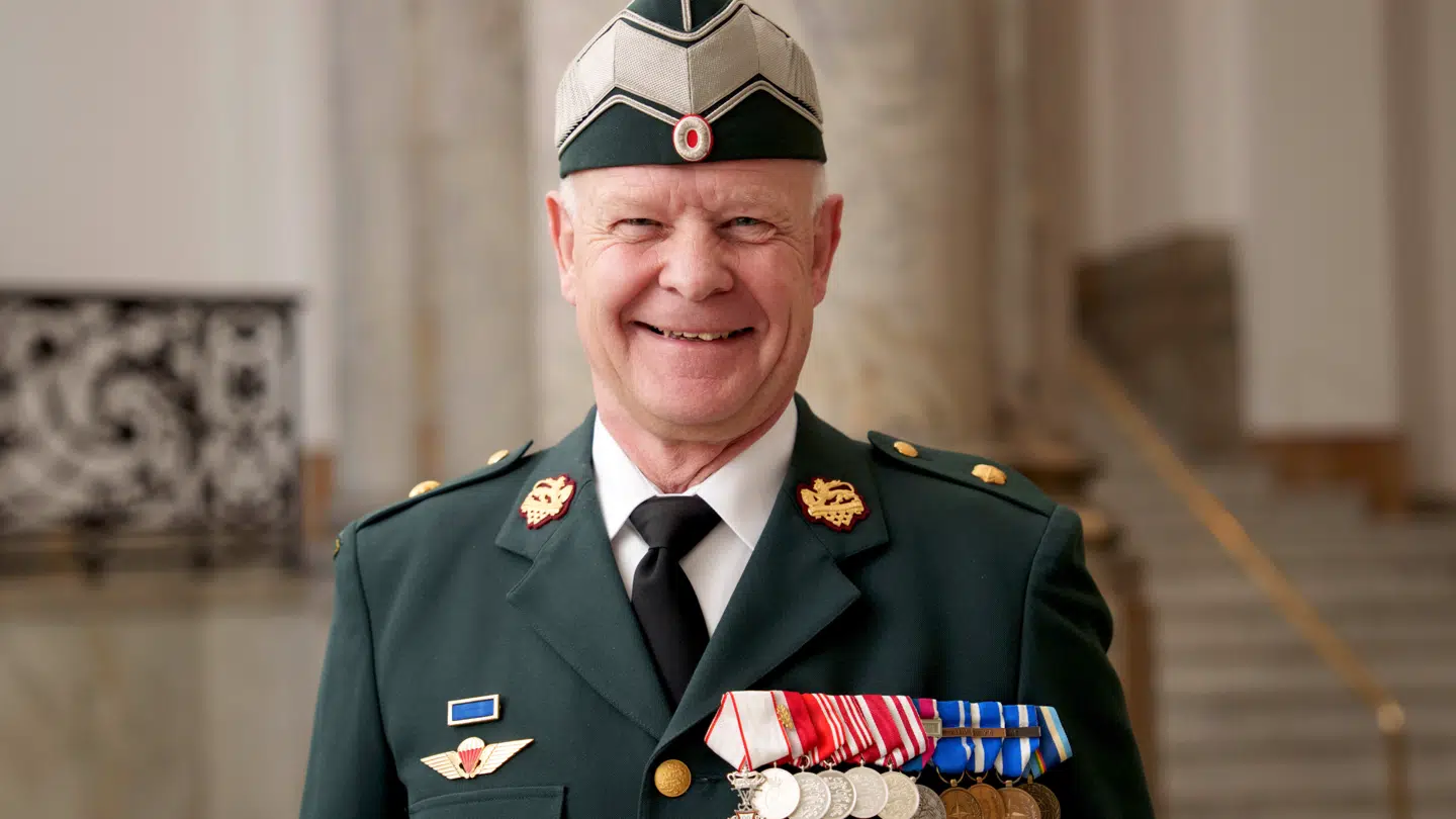 Major Stig Grundtvig Jungersen, Aabybro , takkede for Ridderkorset.