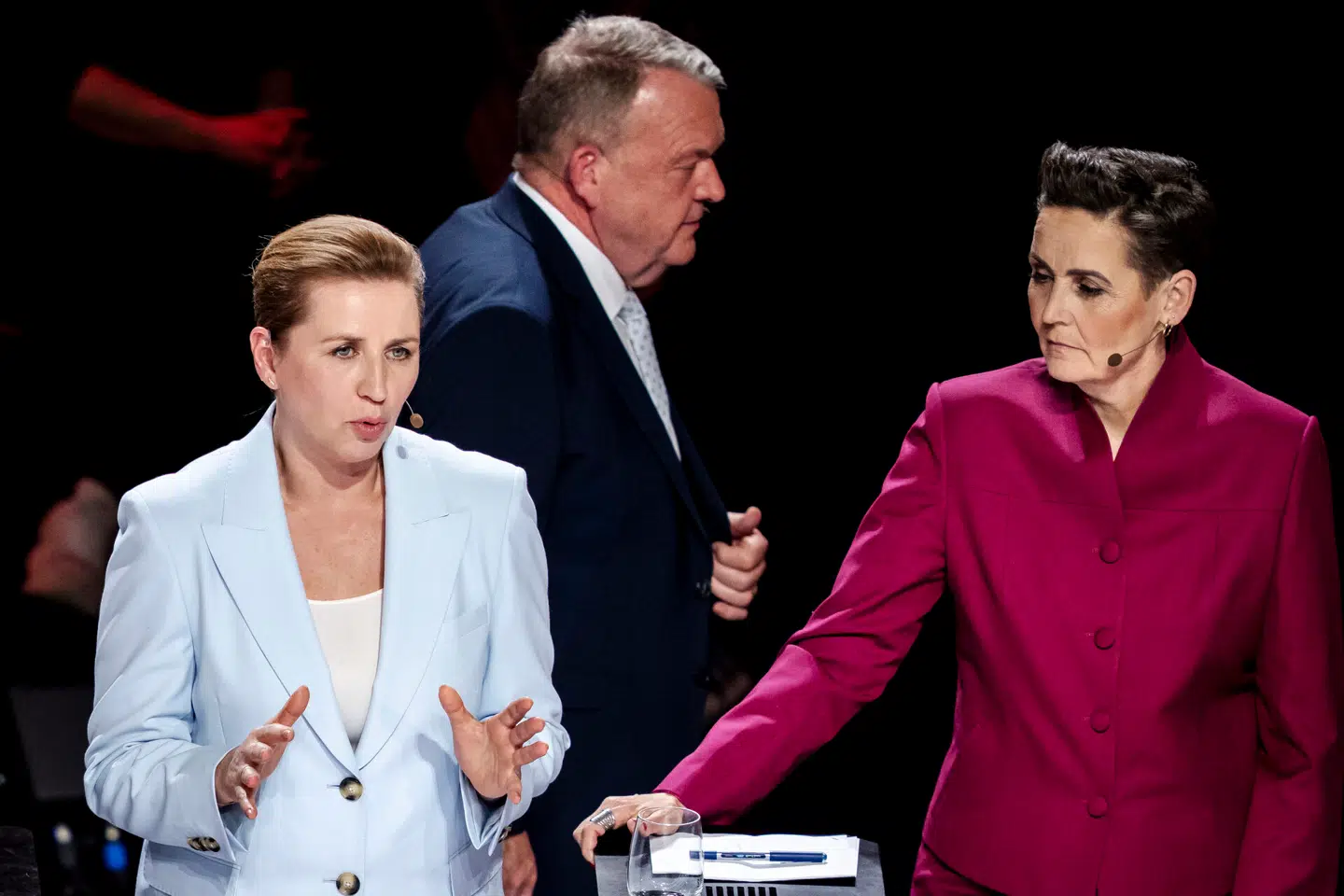 Mette Frederiksen (S), Lars Løkke Rasmussen (M) og Pia Olsen Dyhr (SF) kan blive hovedpersonerne i en ny regering.