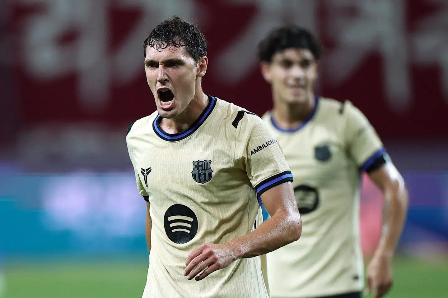 Andreas Christensen træner igen i Barcelona. (Arkivfoto).