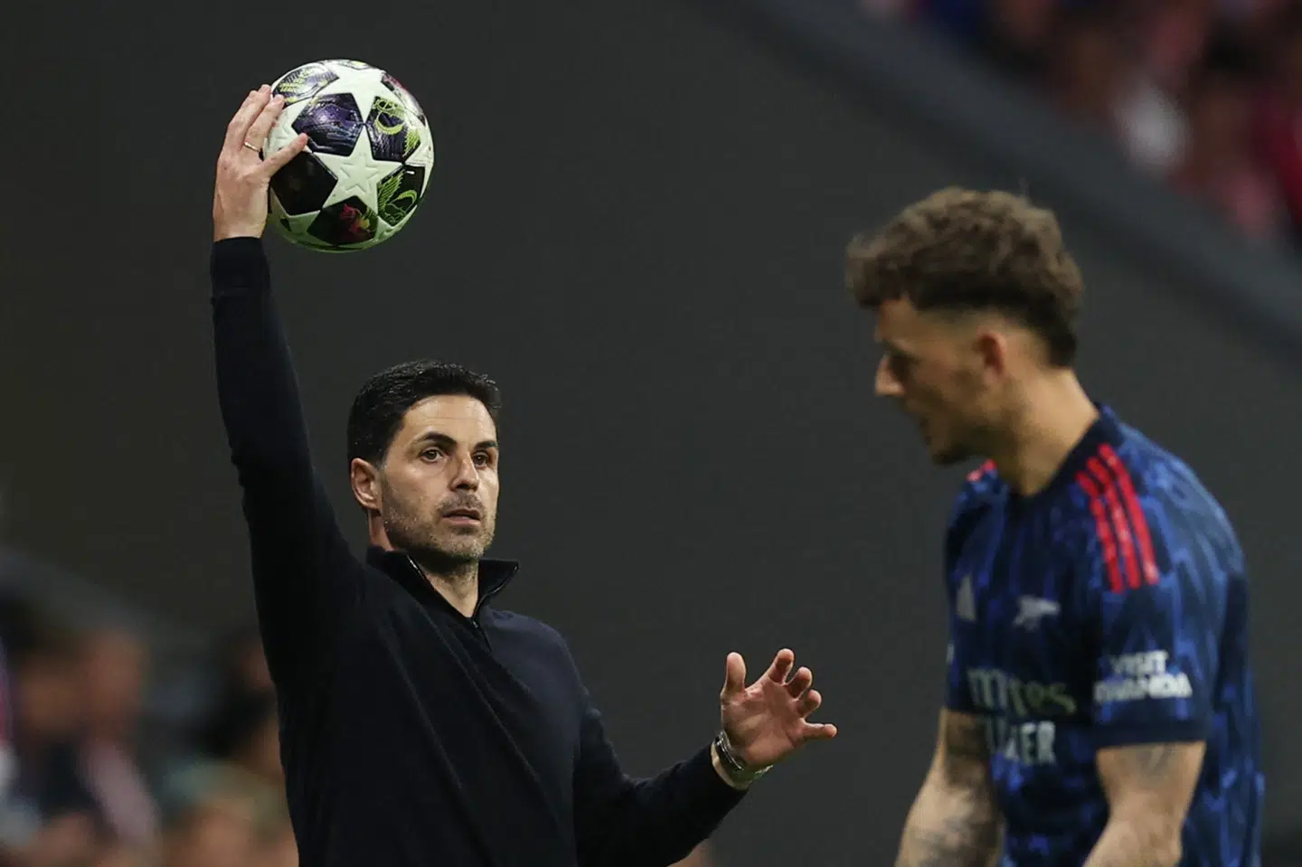 Mikel Arteta, der er træner for Arsenal, kunne onsdag se sit mandskab spille 1-1 mod Atletico Madrid i den første af to Champions League-semifinaler.