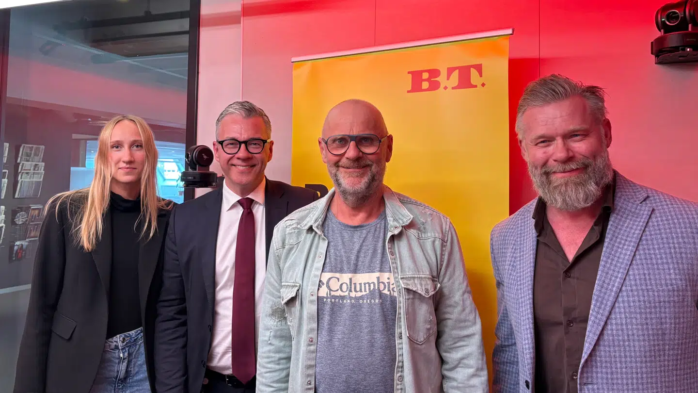 Der var god stemning i studiet under dagens optagelse af B.T. Valgkamp.