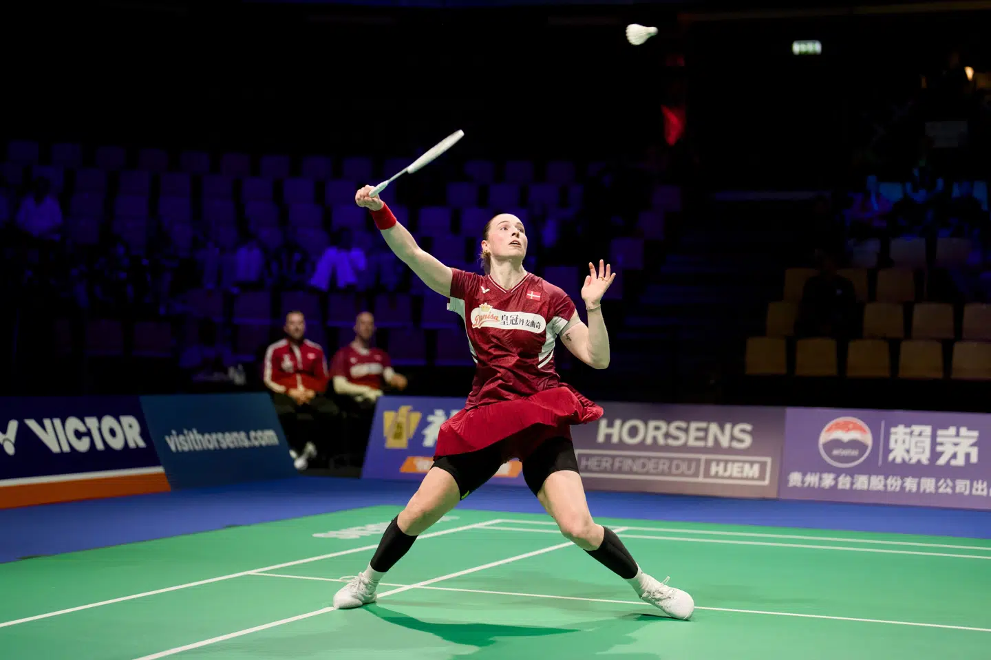 Line Kjærsfeldt tog den enlige danske sejr i kvartfinalen mod Indonesien.