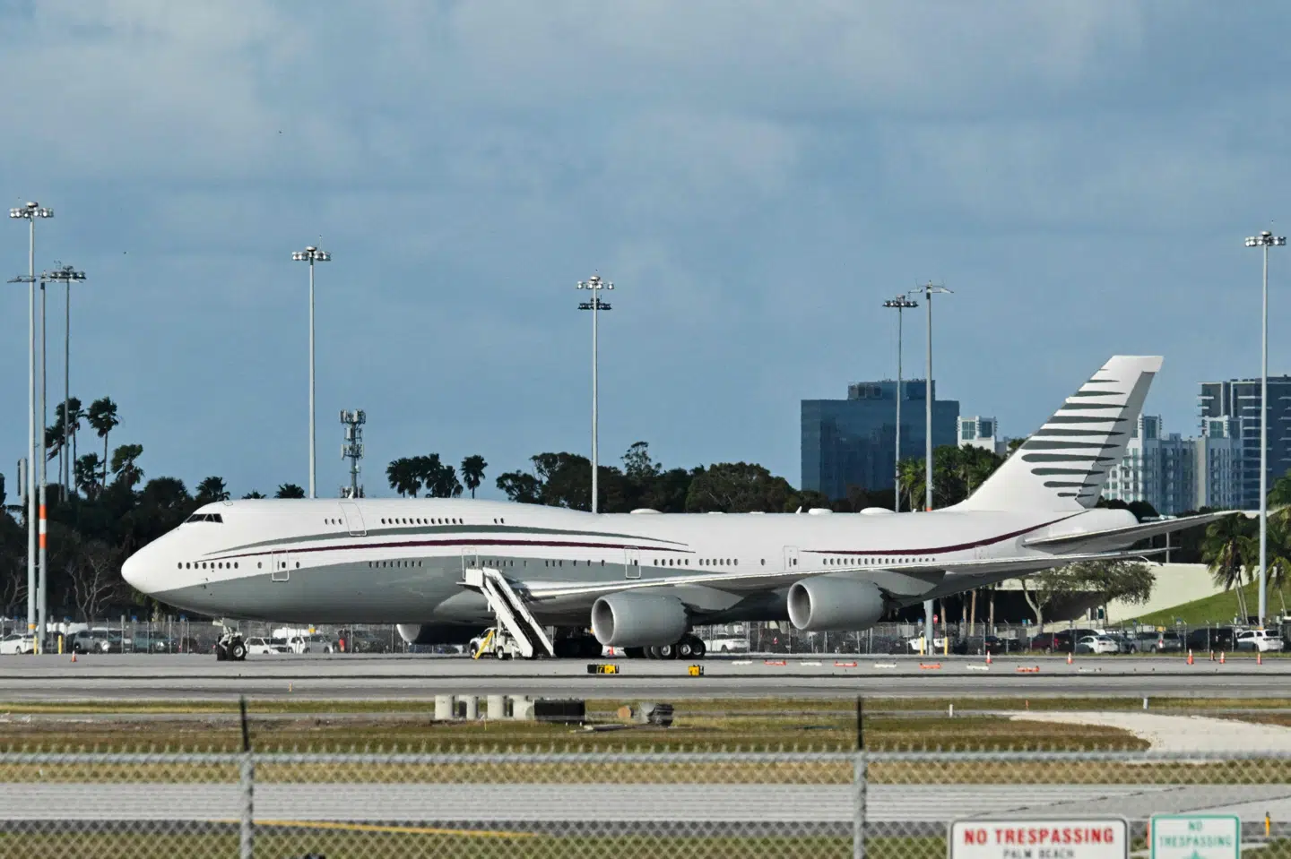Trump-administrationen accepterede i maj gaven - et fly af typen Boeing 747-8 - fra Qatars kongehus. (Arkivfoto).